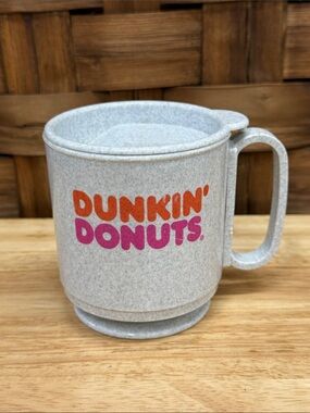 Vintage Dunkin Donuts Gray Speckled Logo Mug